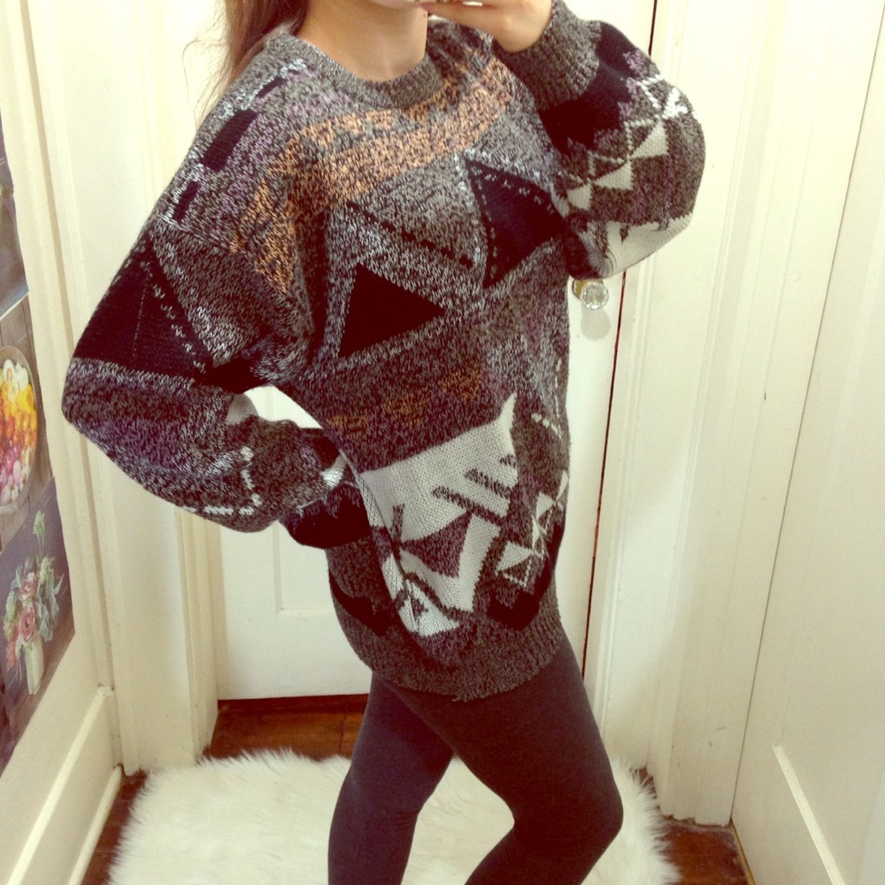 Vintage geometric sweater